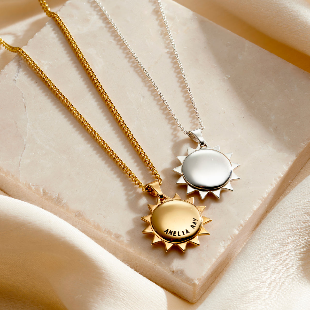 Personalised Sun Locket | Posh Totty Designs