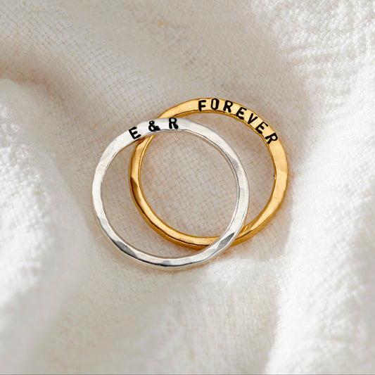 Personalised Verse Stacker Ring