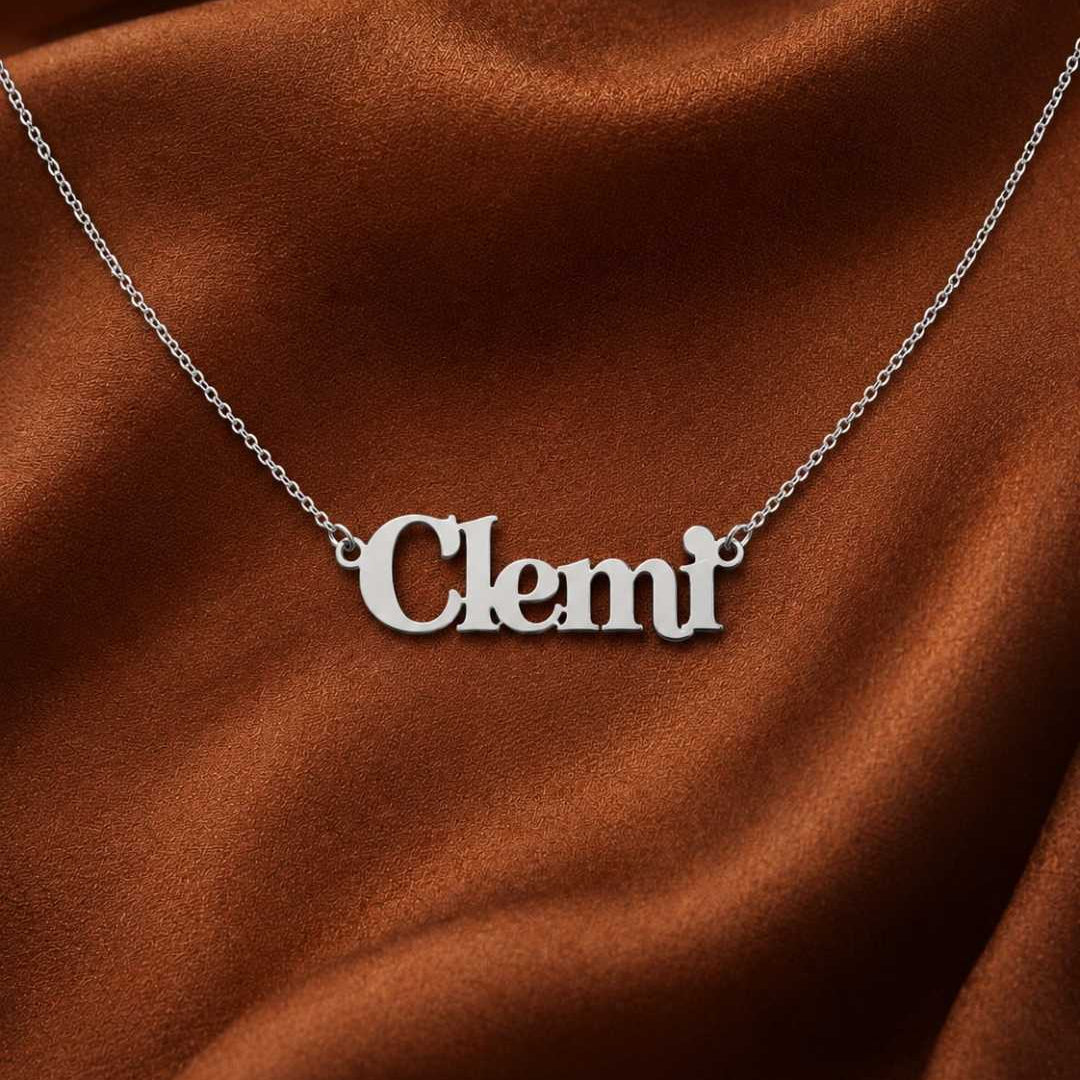 Cleo lettering alphabet reference for the Personalised Cleo Name Necklace