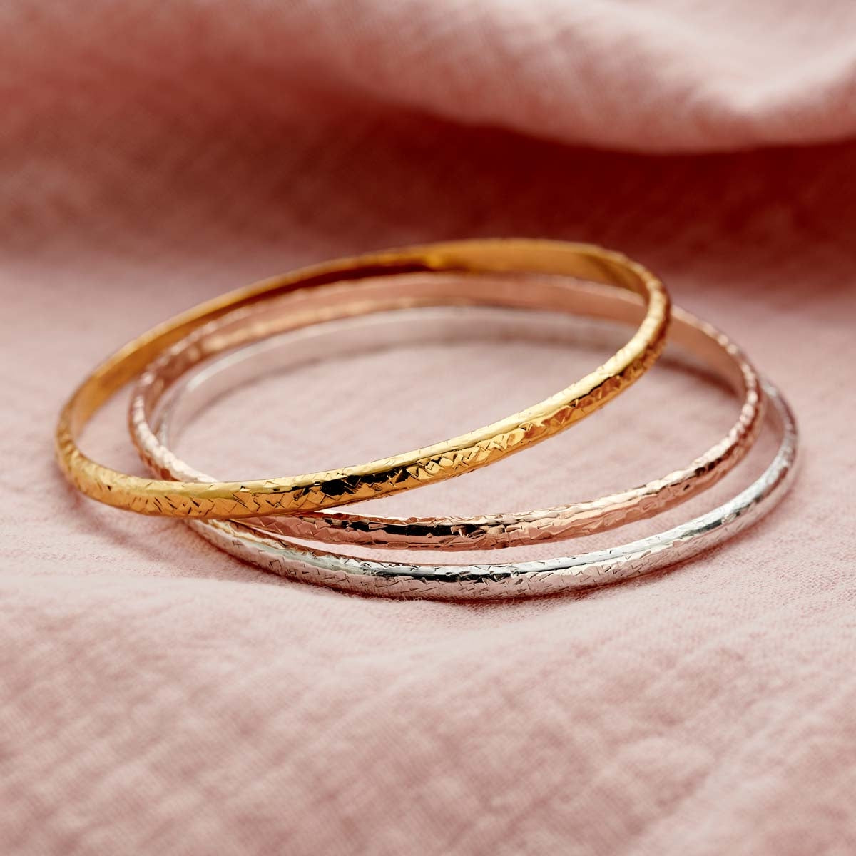 Texture Bangles Personalised Textured Bangle | Posh Totty Designs