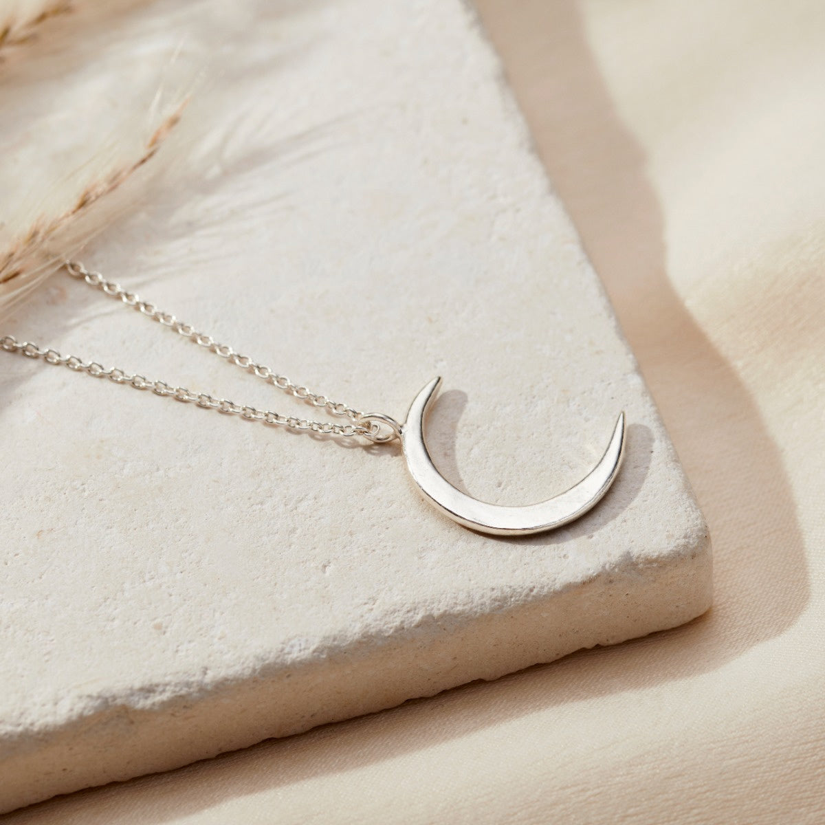 Personalised Crescent Moon Necklace Posh Totty Designs