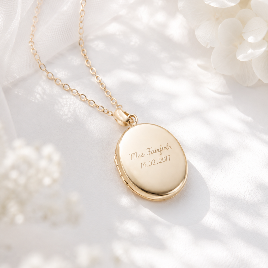 Personalised Wedding Locket Necklace