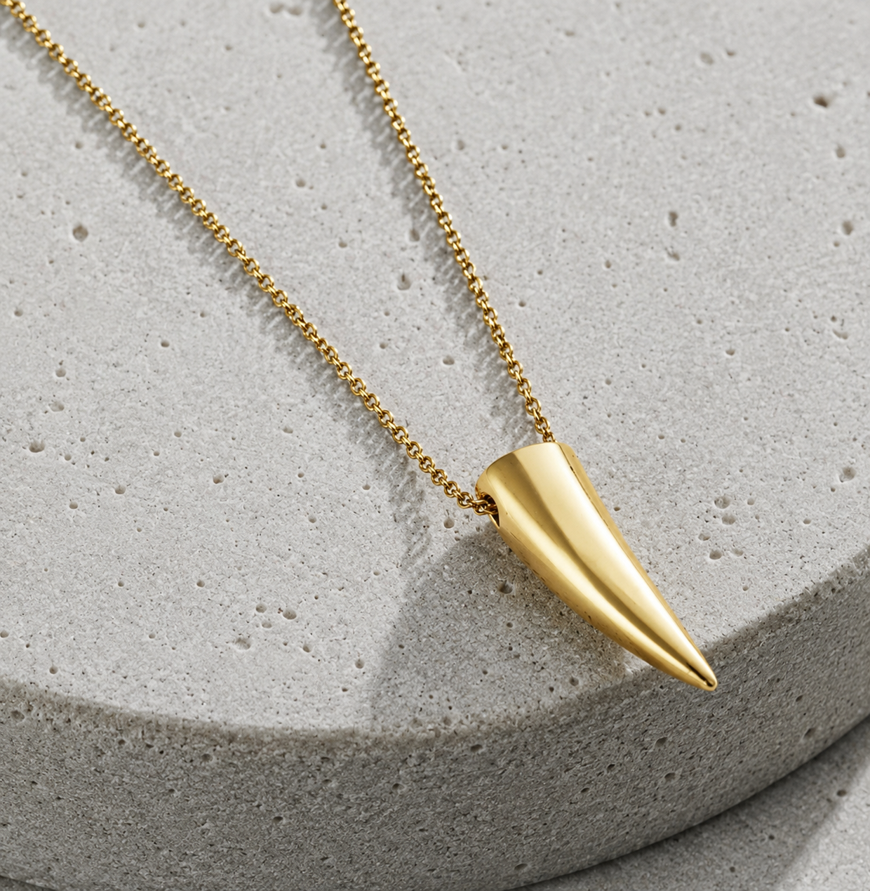 Men's Oxidised Silver Sharks Tooth Necklace