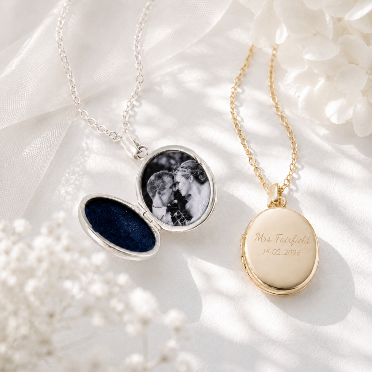 Personalised Wedding Locket Necklace