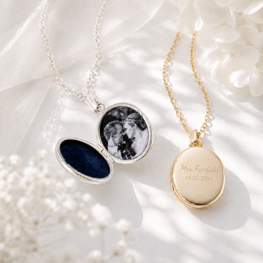 Personalised Wedding Locket Necklace
