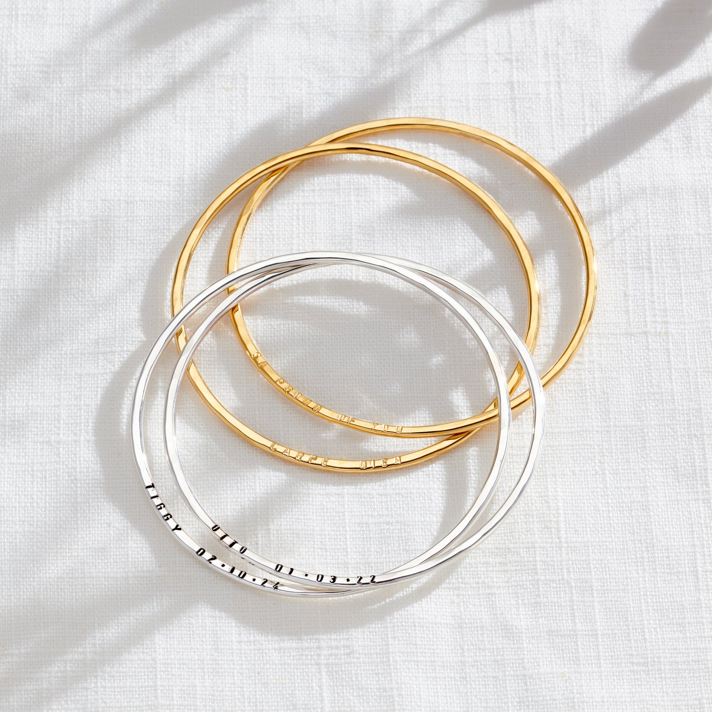 Personalised Interlinking Bangles