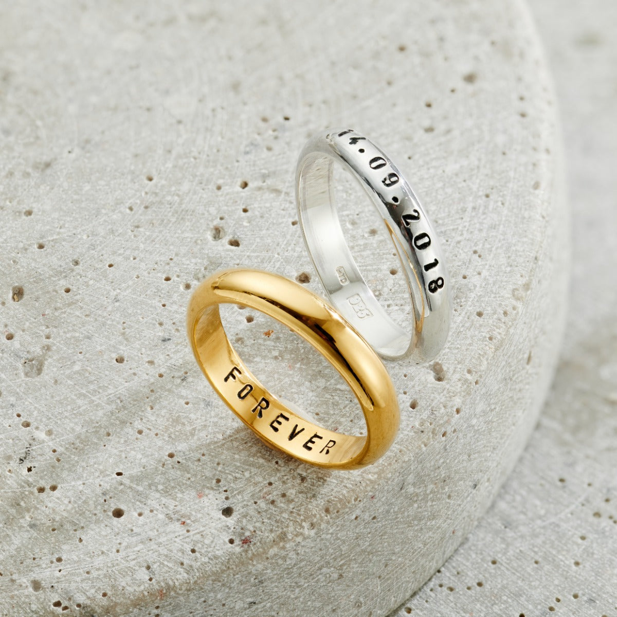 Personalised Mens Script Ring | Posh Totty Designs