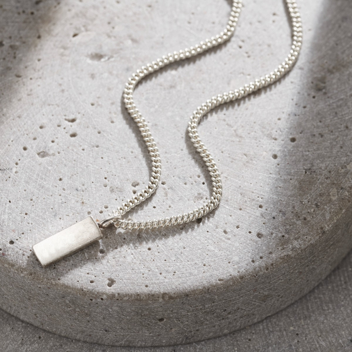 Personalised Mens Luxury Silver Tag Necklace