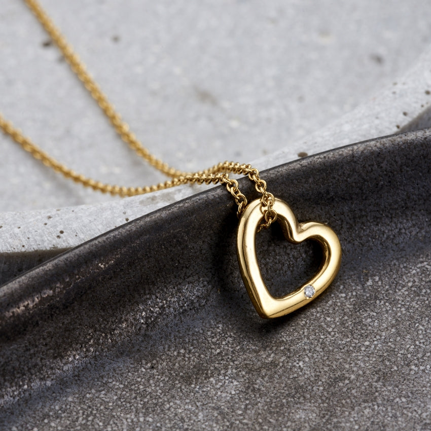 Personalised Birthstone Heart Necklace