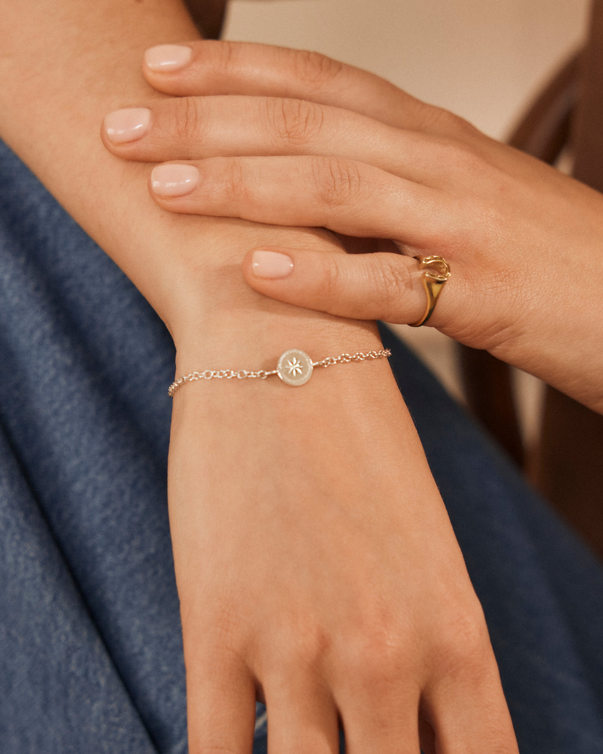 My Guiding Star personalised bracelet worn on the wrist