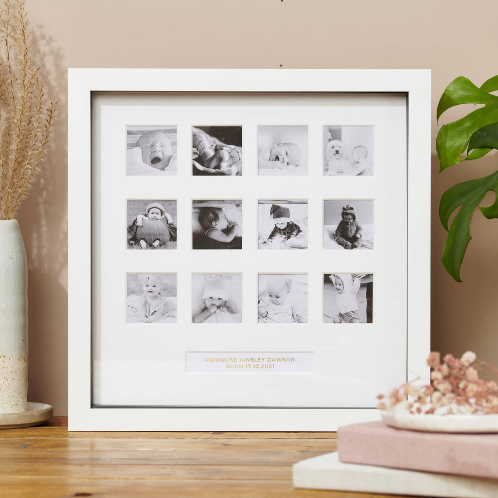 Our First Year Personalised Photo Frame | Posh Totty Designs