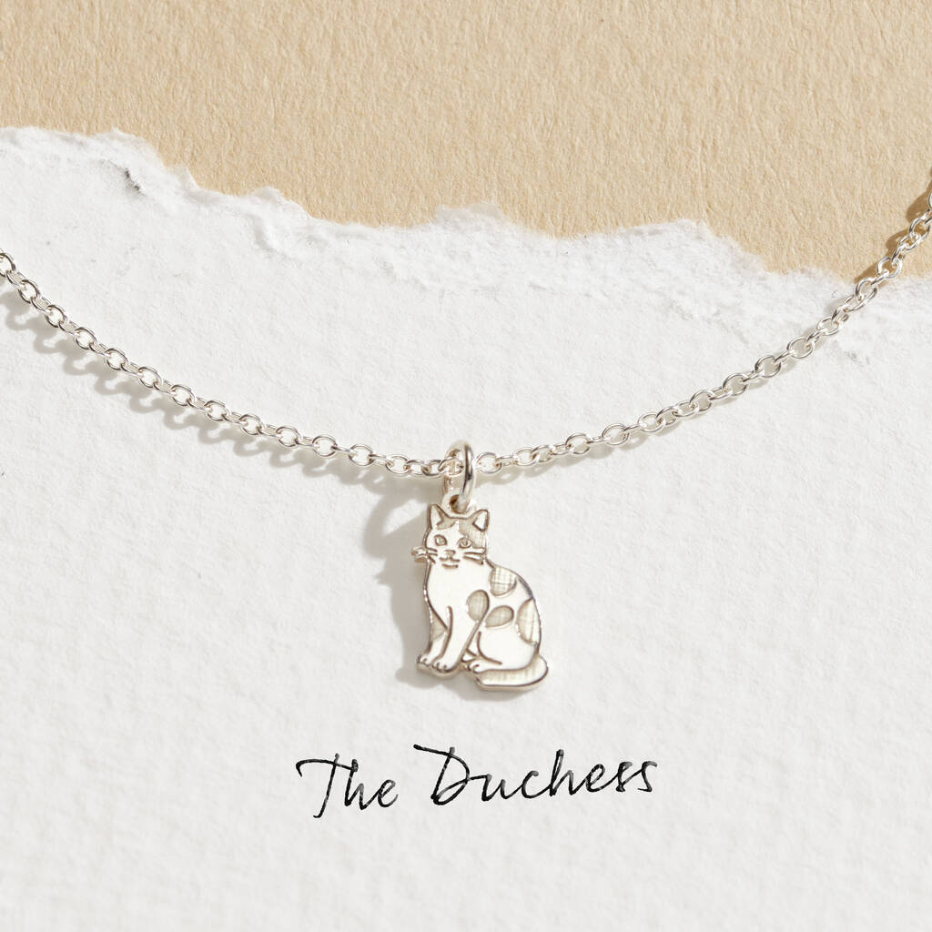 Personalised Pet Cat Dinky Charm Necklace