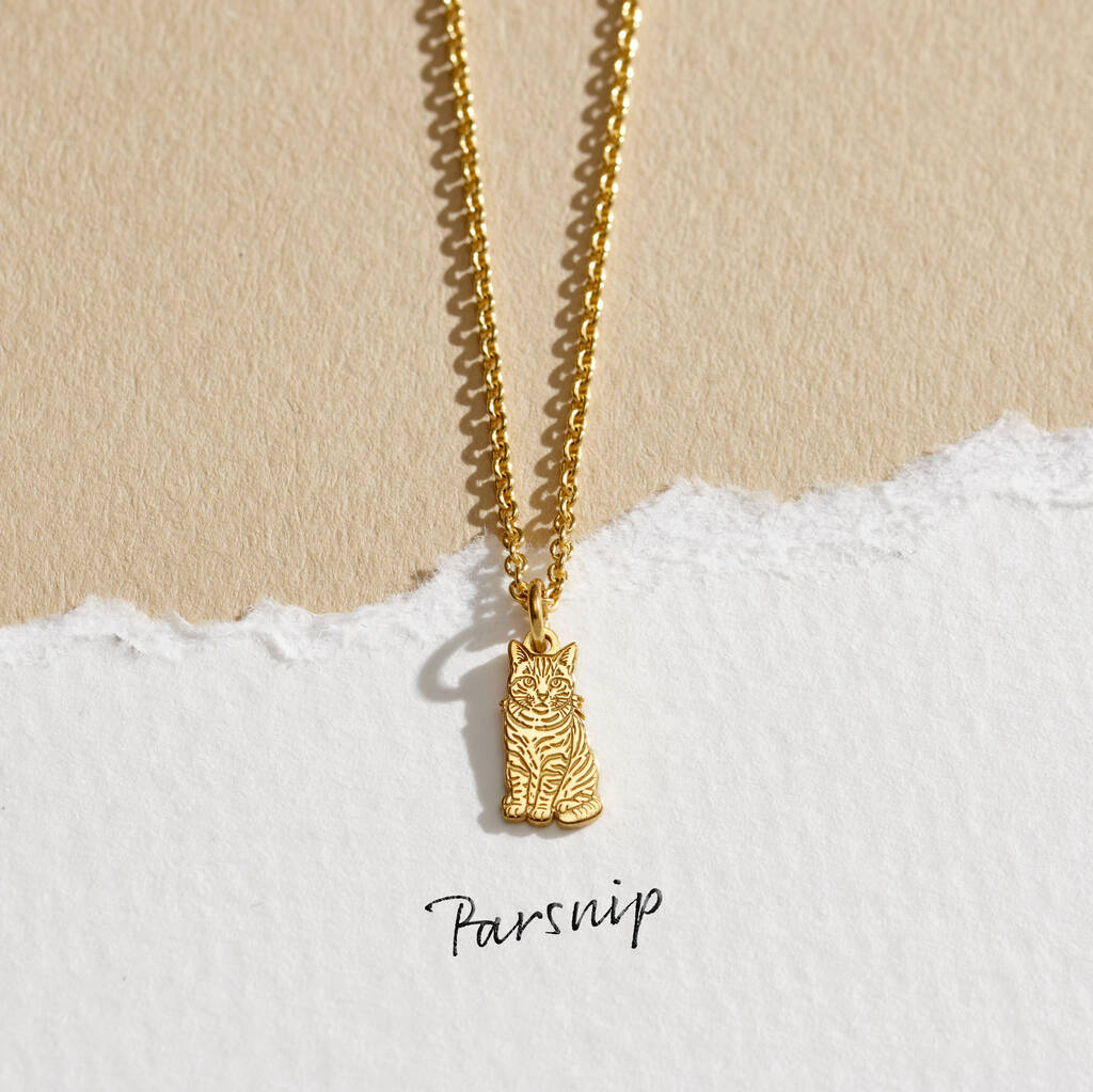 Personalised Pet Cat Dinky Charm Necklace