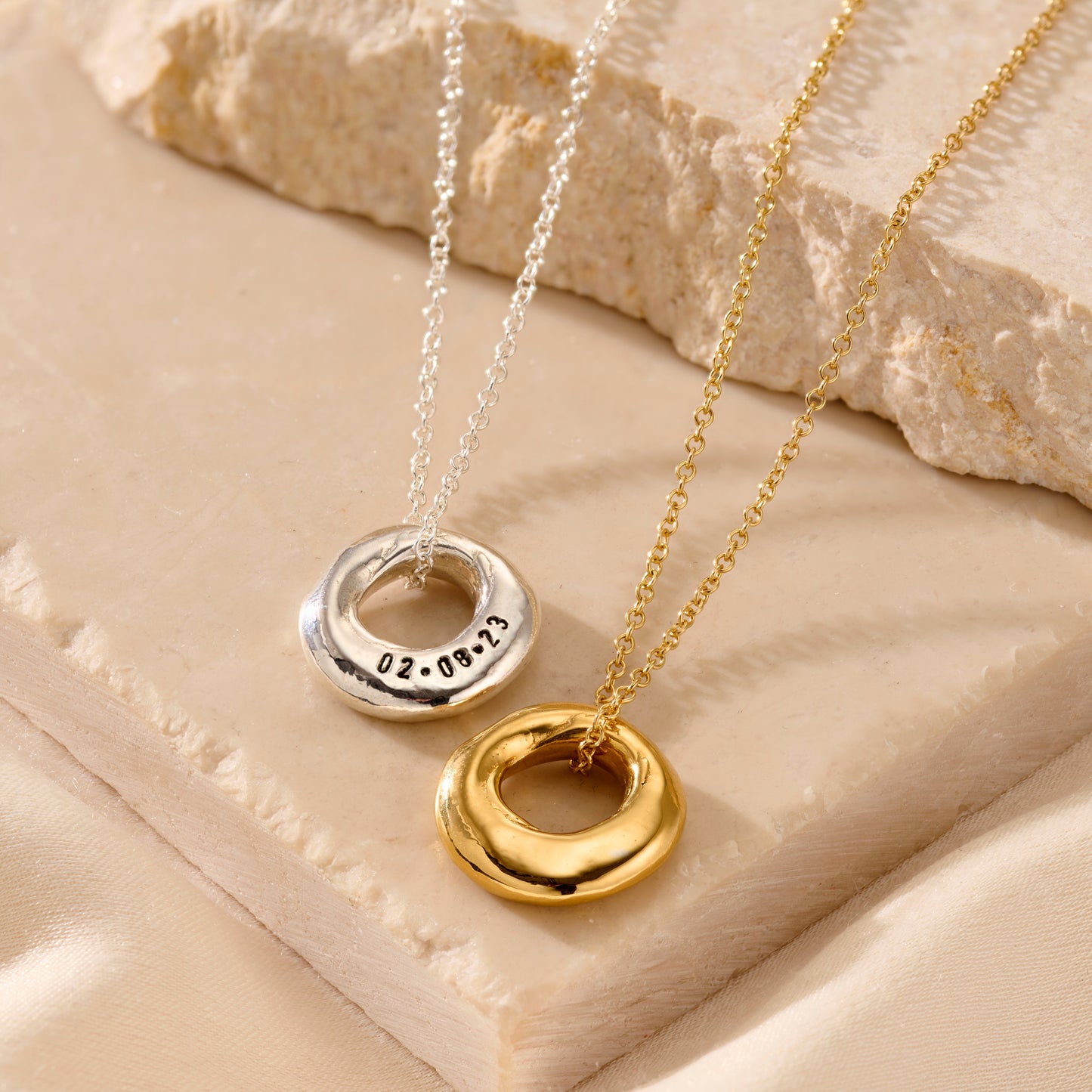 Personalised Lucky Pebble Pendant Necklace