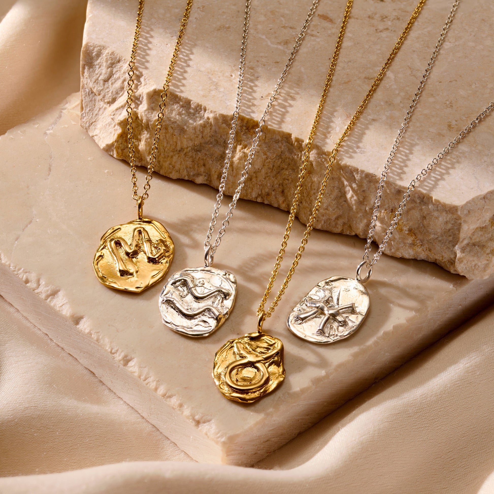 Personalised Zodiac Pebble Talisman Necklace