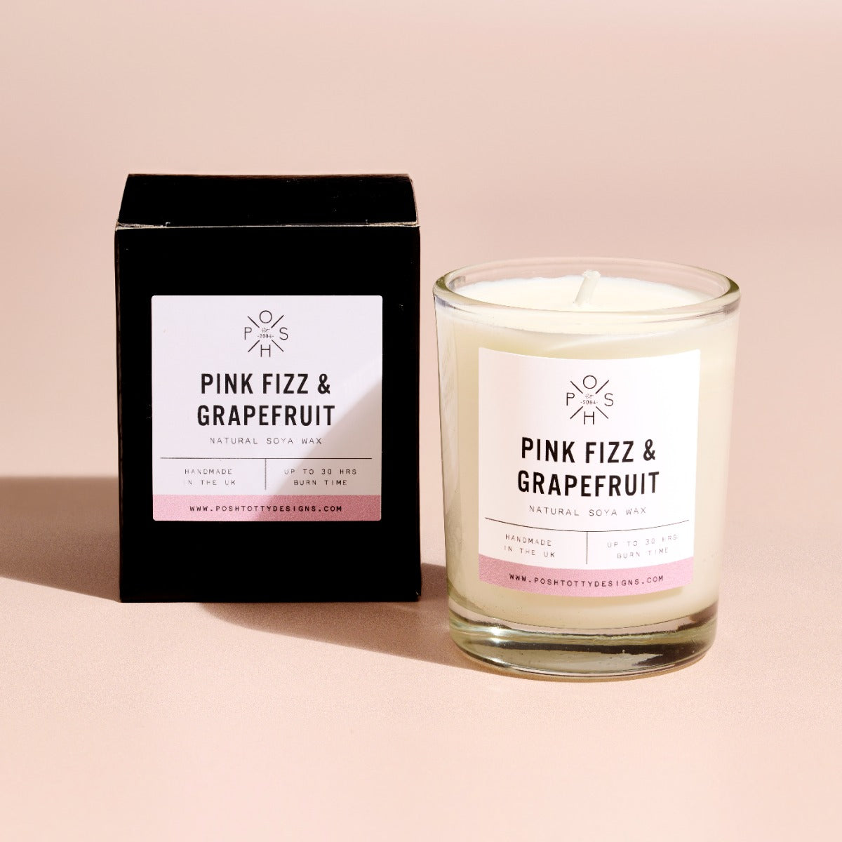 Pink Fizz & Grapefruit Scented Candle Small — candle included in this set