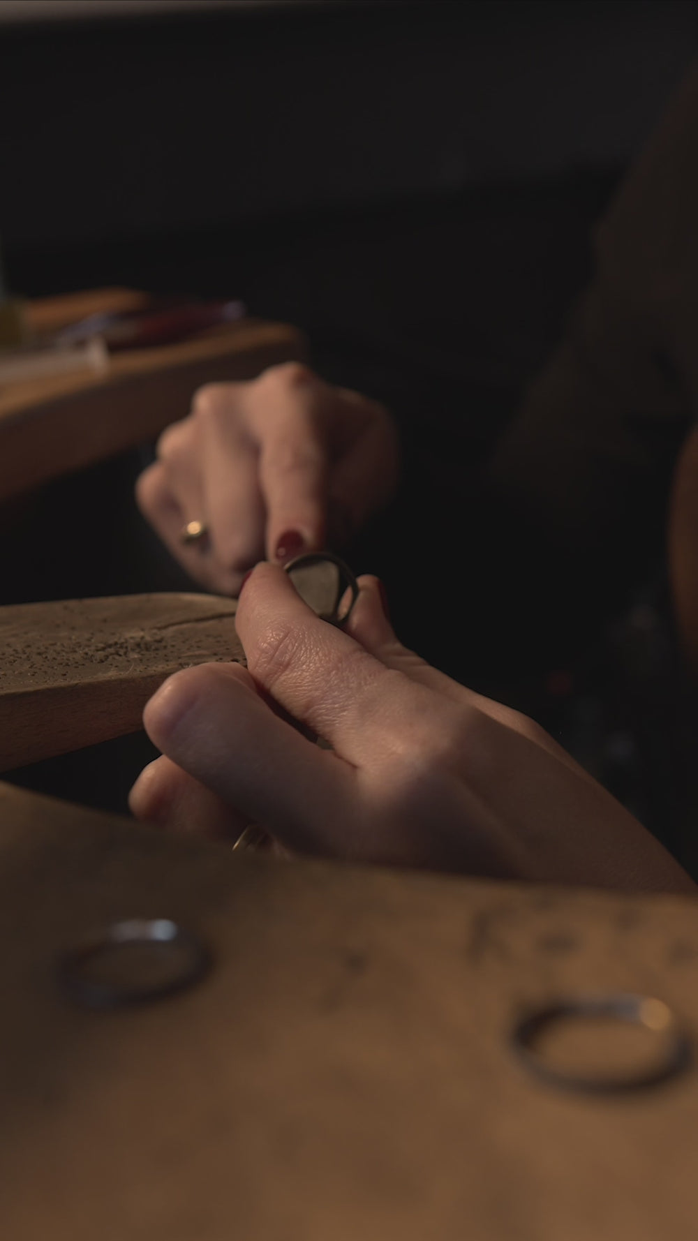 Jewellery being handmade in the Posh Totty Designs workshop