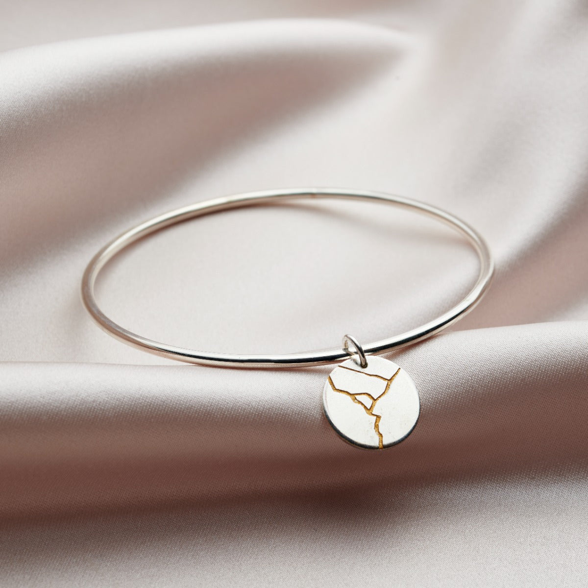 Personalised Kintsugi Disc Bangle
