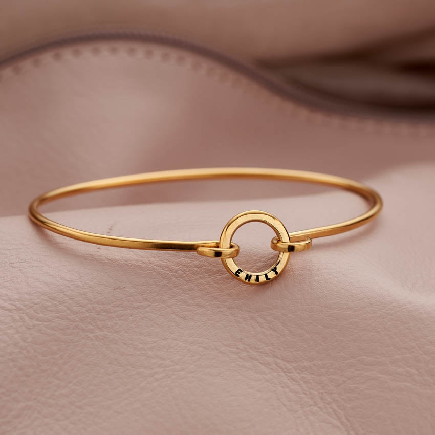 Personalised Mini Message Open Bangle