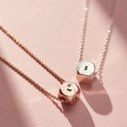 Faceted Cube Necklace