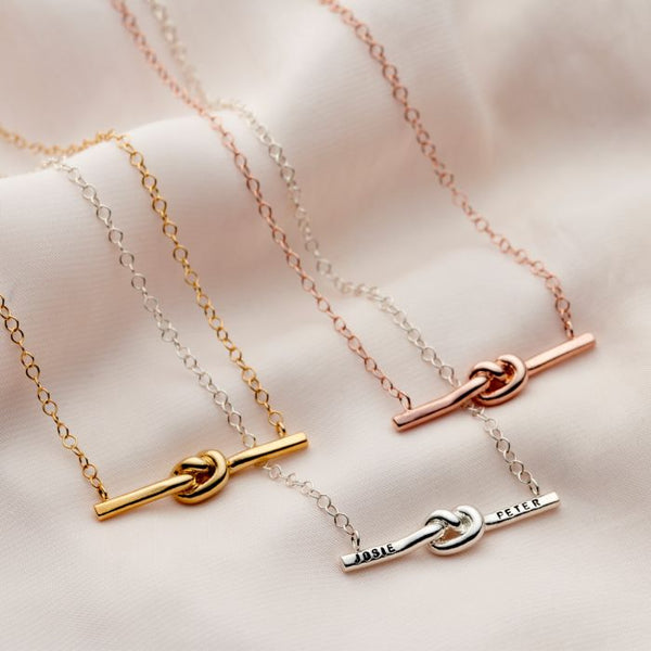 Personalised Tie The Knot Necklace | Posh Totty Designs